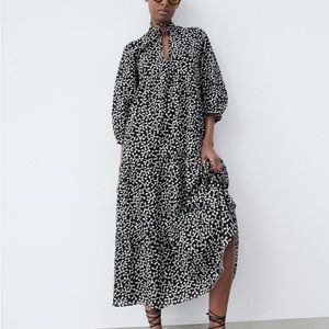 ZARA PRINTED MIDI DRESS